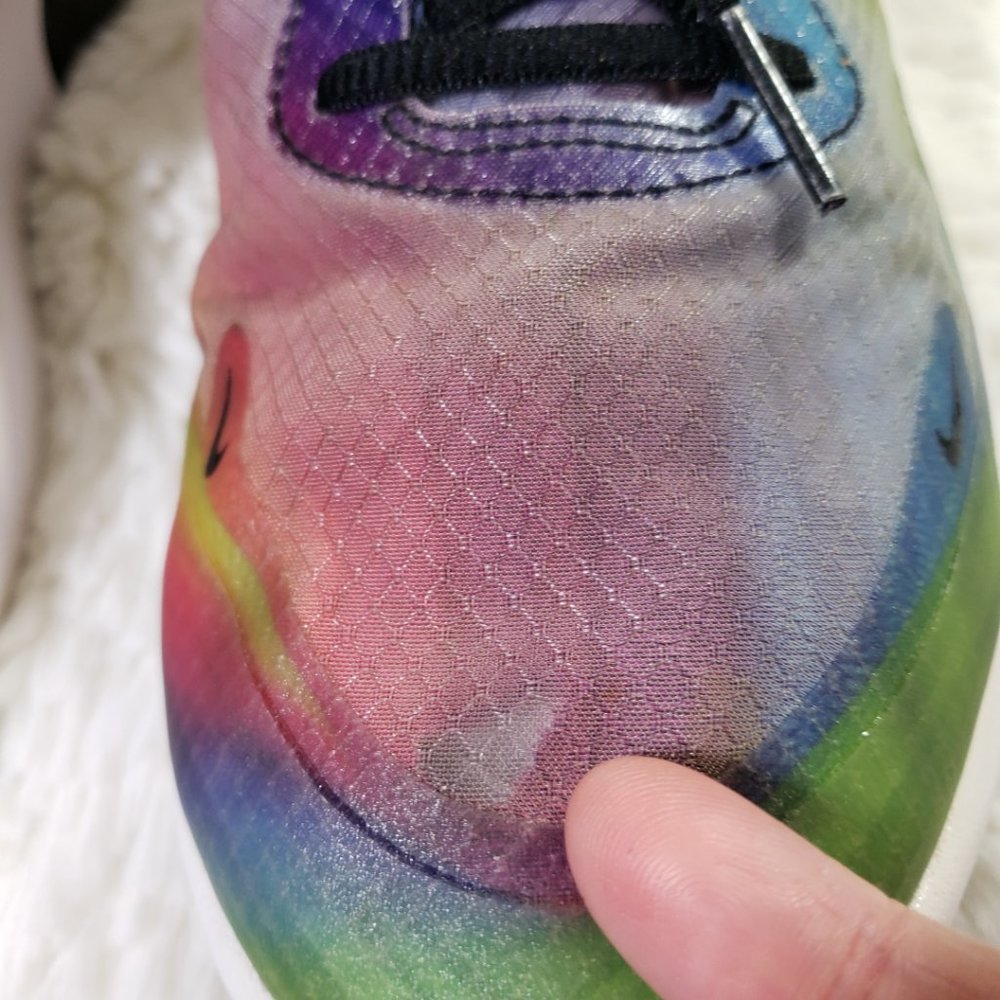 NIKE AIR MAX Women's 7.5 Multicolor Rainbow Lace-up, Casual, Active Sneakers GUC - Picture 3 of 13